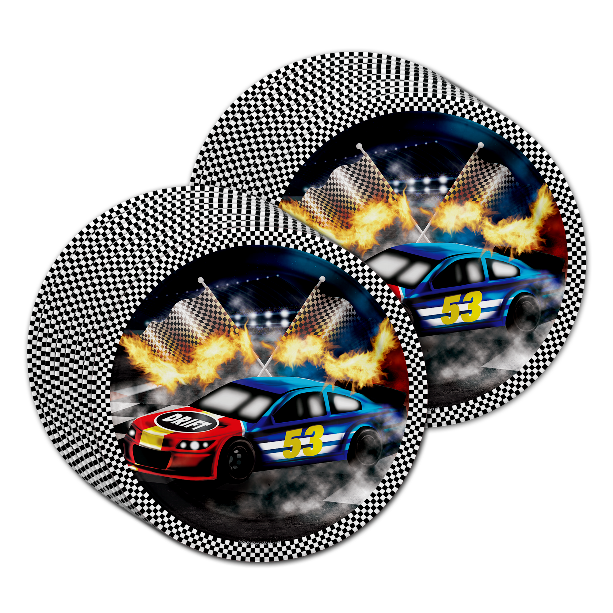 Race Day Birthday Party Tableware Kit For 16 Guests