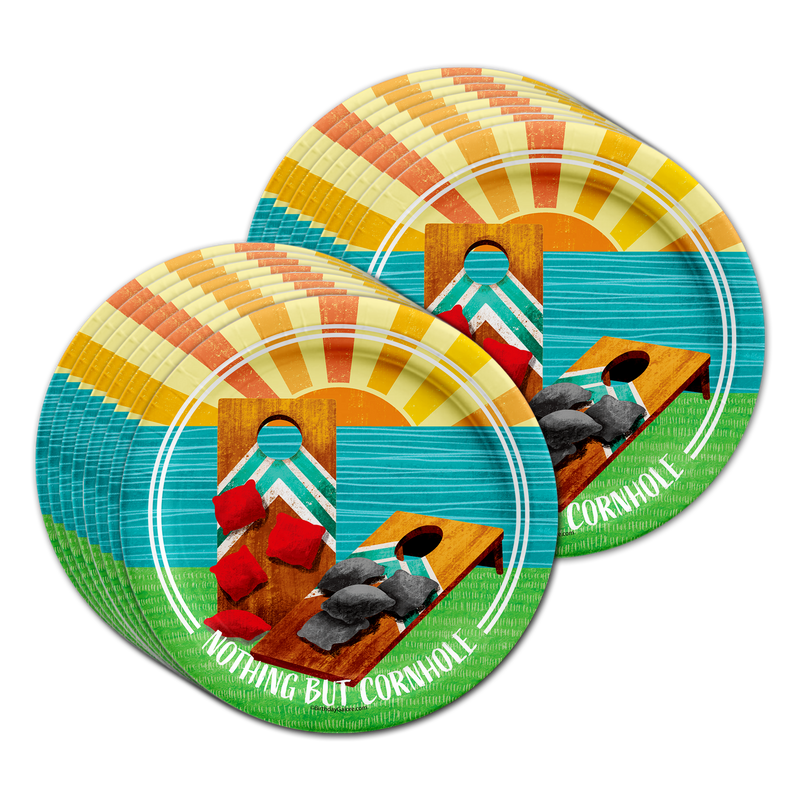 Cornhole Birthday Party Tableware Kit For 16 Guests