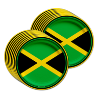 Jamaican Flag Birthday Party Tableware Kit For 16 Guests