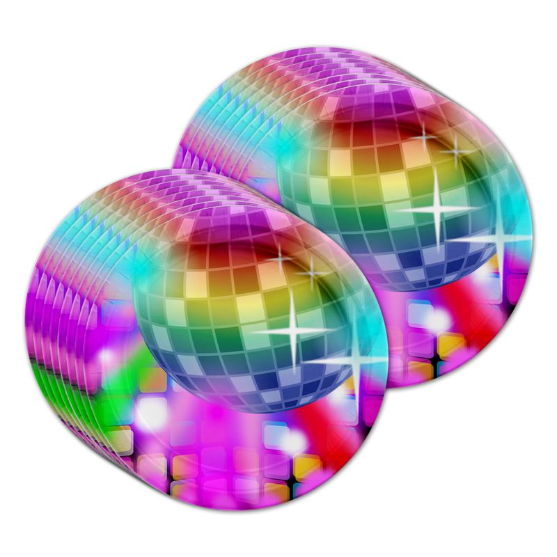 Disco Ball Birthday Party Tableware Kit For 16 Guests - BirthdayGalore.com