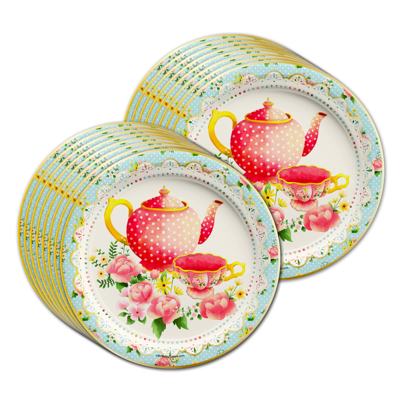 Par-Tea (Tea Party) Birthday Party Tableware Kit For 16 Guests