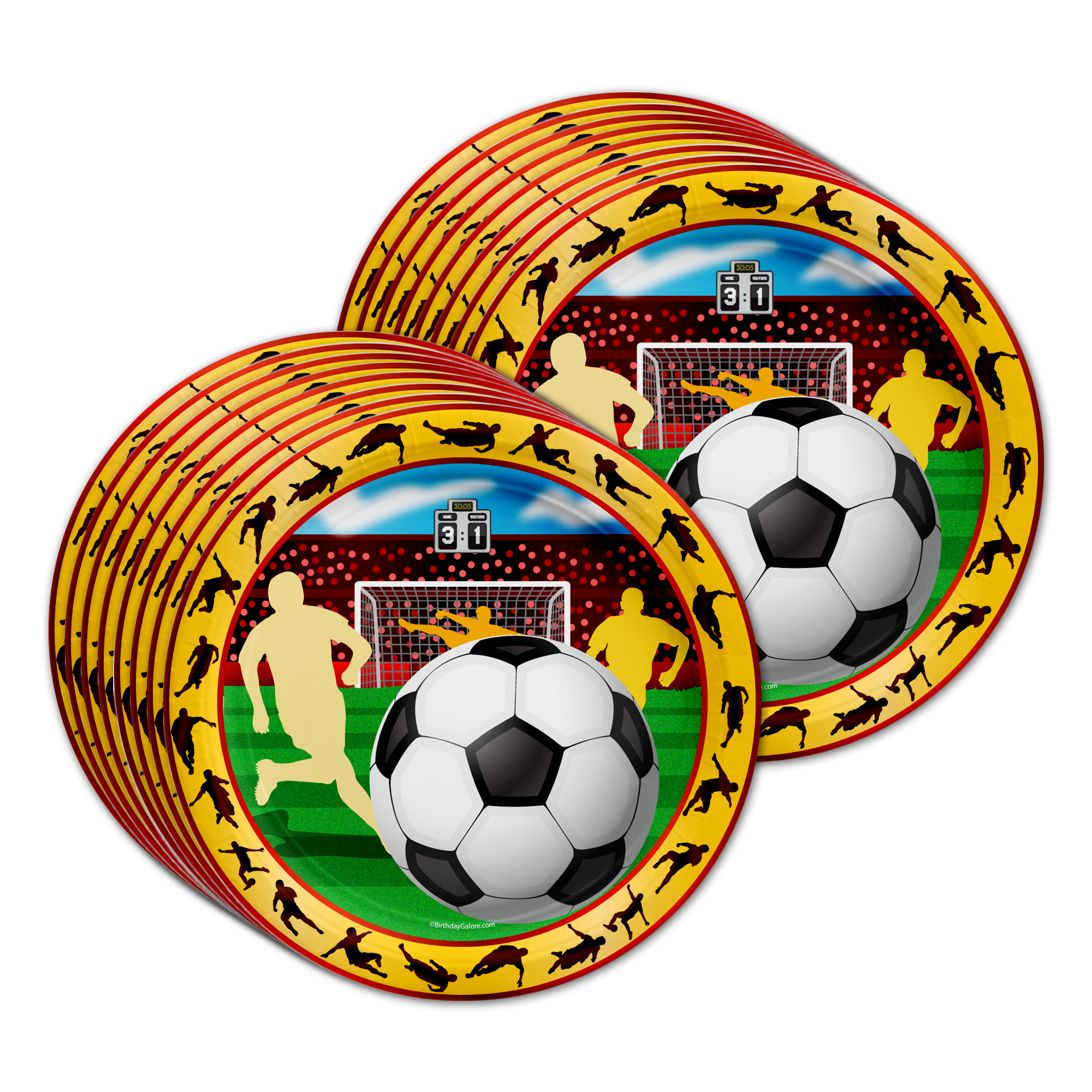 Soccer Birthday Party Tableware Kit For 16 Guests