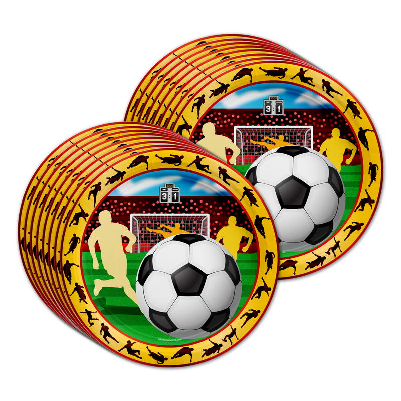 Soccer Birthday Party Tableware Kit For 16 Guests
