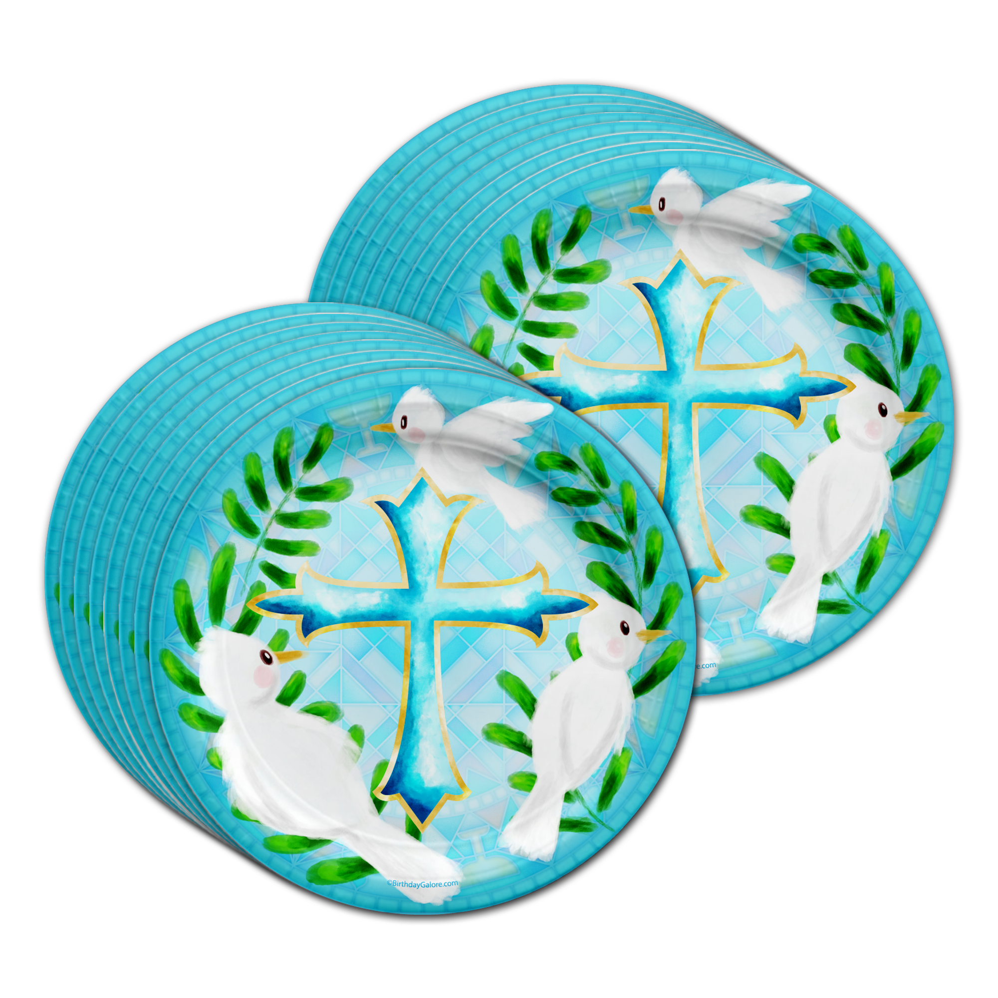Birthday Galore Baptism Boy Party Tableware Kit For 16 Guests