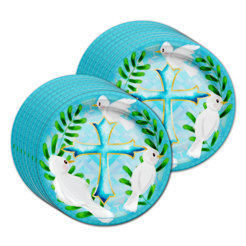 Birthday Galore Baptism Boy Party Tableware Kit For 16 Guests