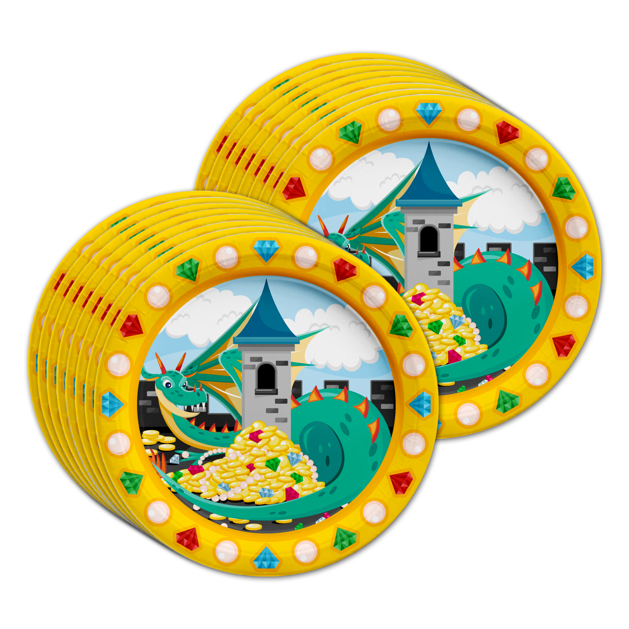 Mythical Dragon Birthday Party Tableware Kit For 16 Guests - BirthdayGalore.com