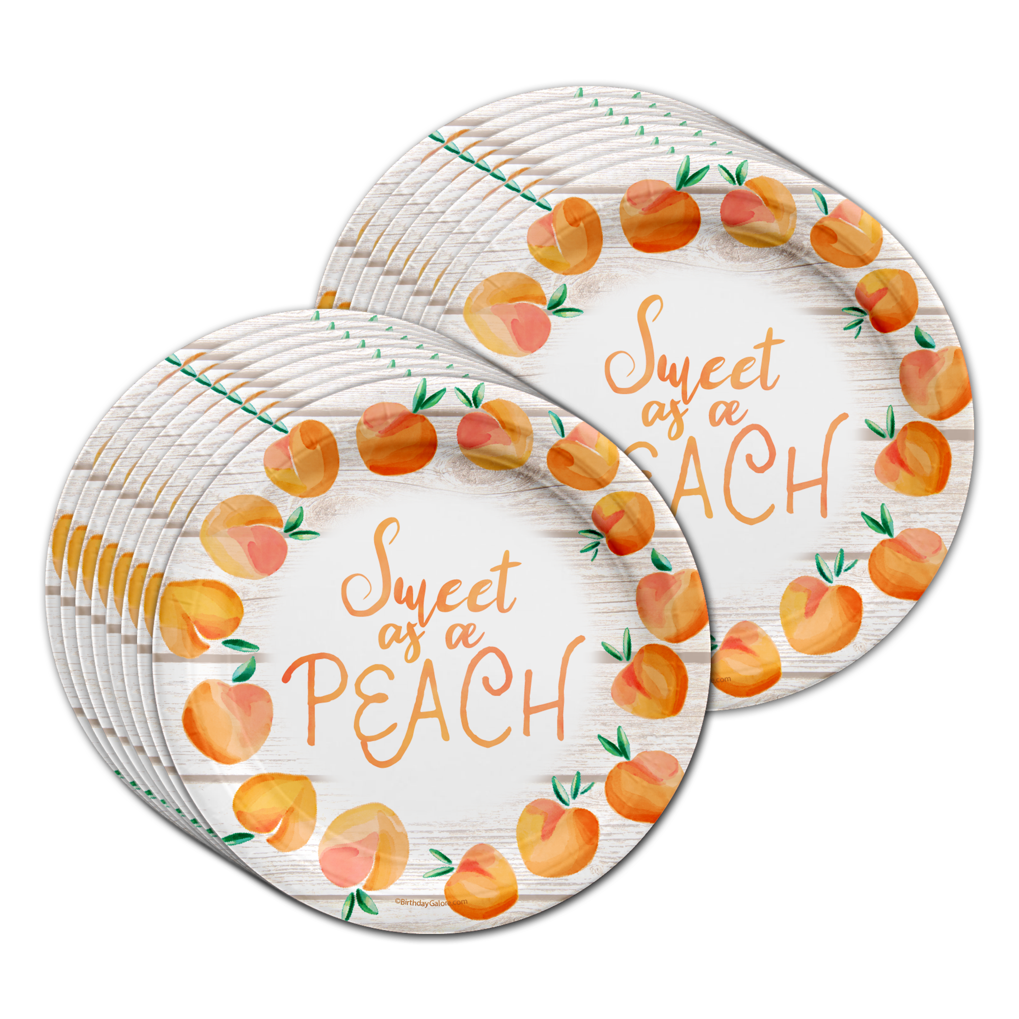 Birthday Galore Sweet as a Peach Party Tableware Kit For 16 Guests