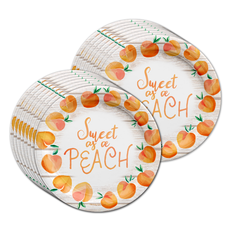 Birthday Galore Sweet as a Peach Party Tableware Kit For 16 Guests