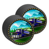 Tractor Trailer Birthday Party Tableware Kit For 16 Guests