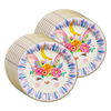 Floral Bunny Rabbit Birthday Party Tableware Kit For 16 Guests