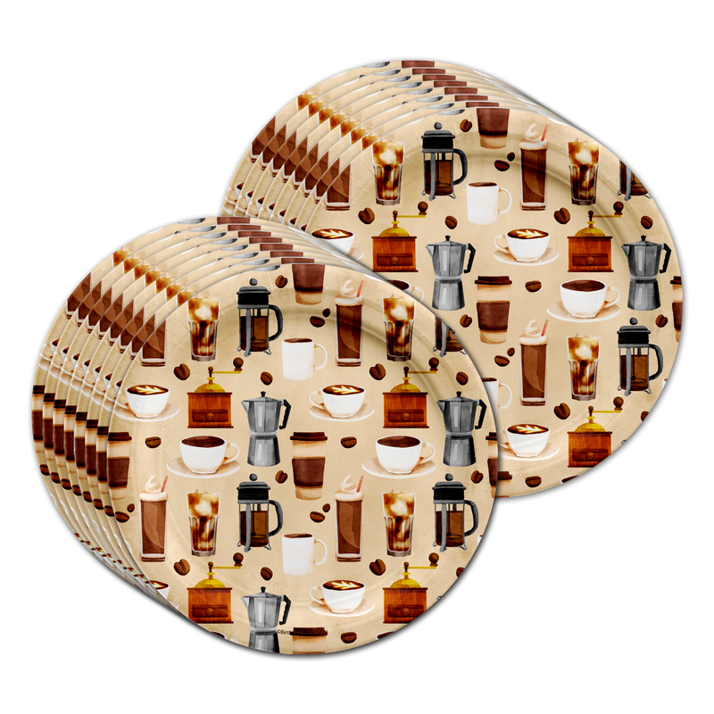 Coffee Birthday Party Tableware Kit For 16 Guests