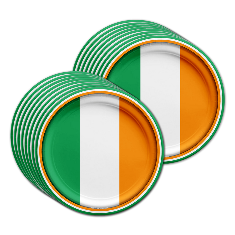 Irish Flag Birthday Party Tableware Kit For 16 Guests