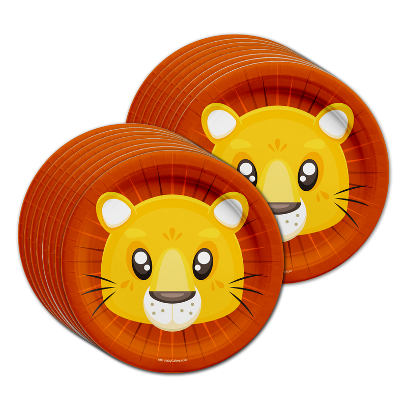 Lion Birthday Party Tableware Kit For 16 Guests