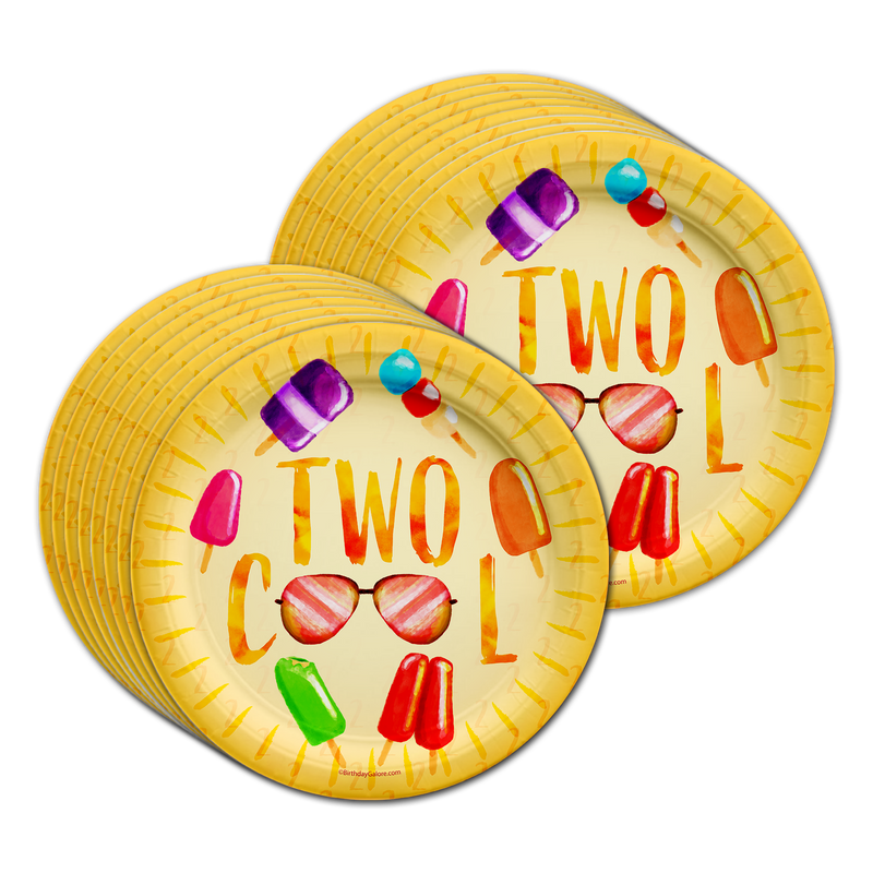 Two Cool Summer 2nd Birthday Party Tableware Kit For 16 Guests