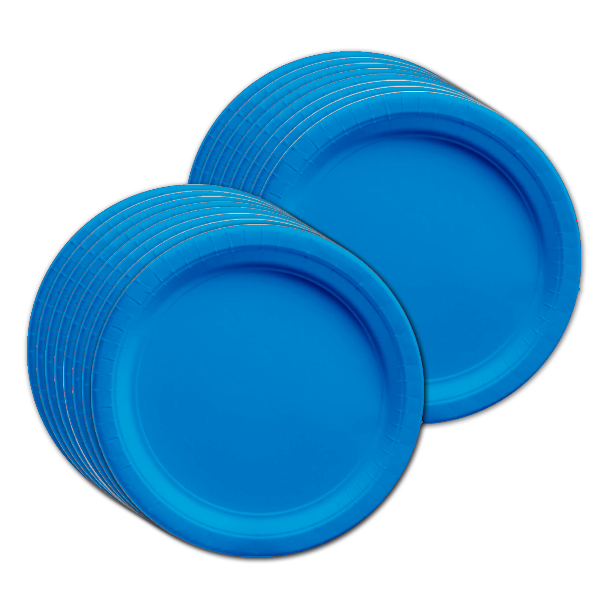 Solid Blue Birthday Party Tableware Kit For 16 Guests