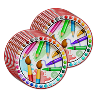 Little Artist Birthday Party Tableware Kit For 16 Guests - BirthdayGalore.com