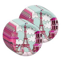 Pink Paris Birthday Party Tableware Kit For 16 Guests - BirthdayGalore.com