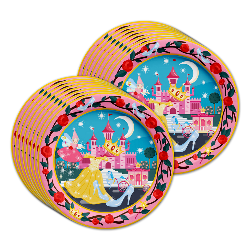 Princess Fairytale Birthday Party Tableware Kit For 16 Guests - BirthdayGalore.com