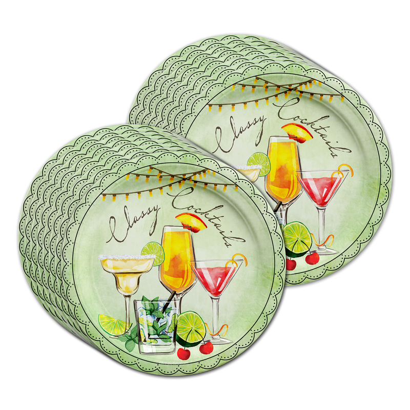 Classy Cocktails Birthday Party Tableware Kit For 16 Guests