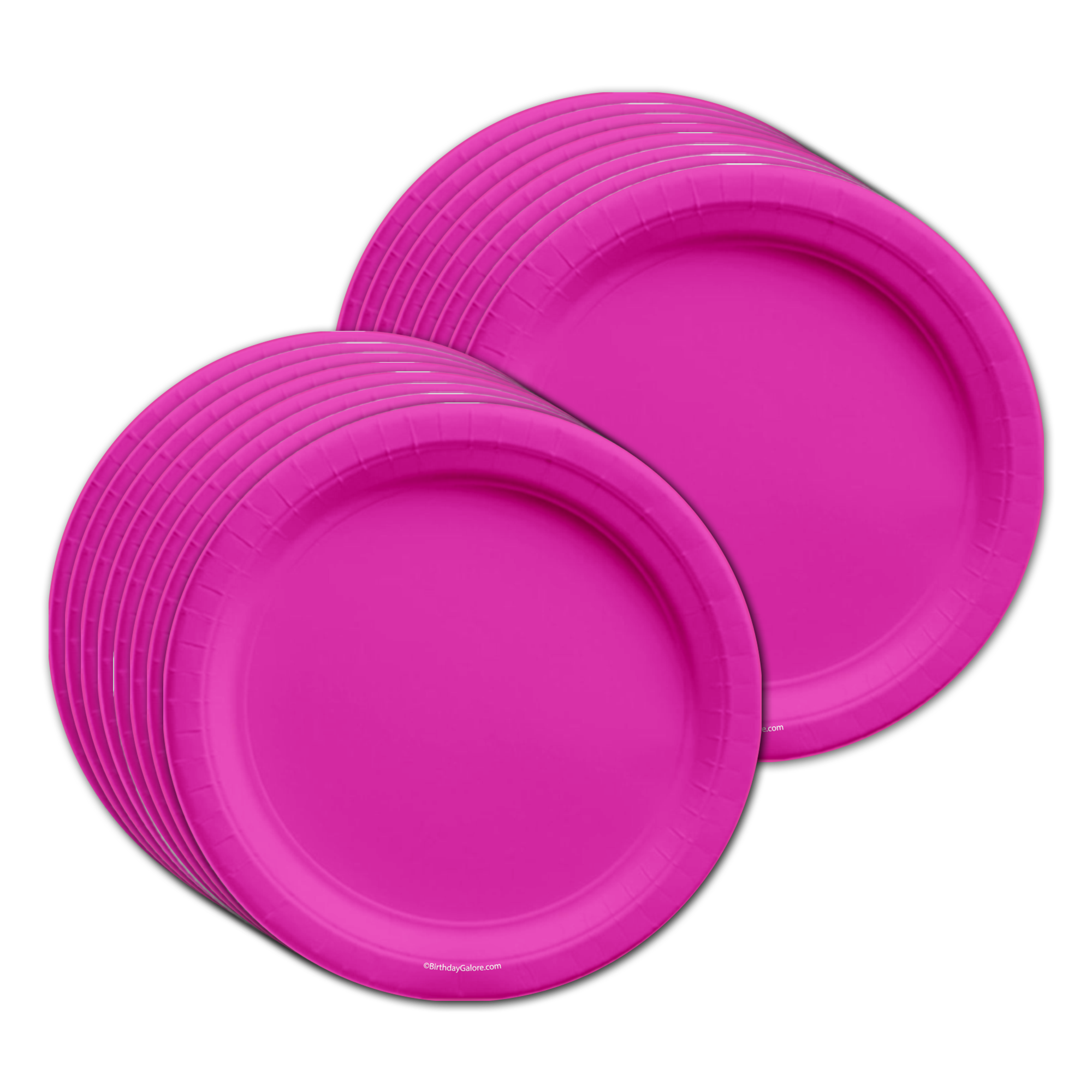 Solid Pink Birthday Party Tableware Kit For 16 Guests
