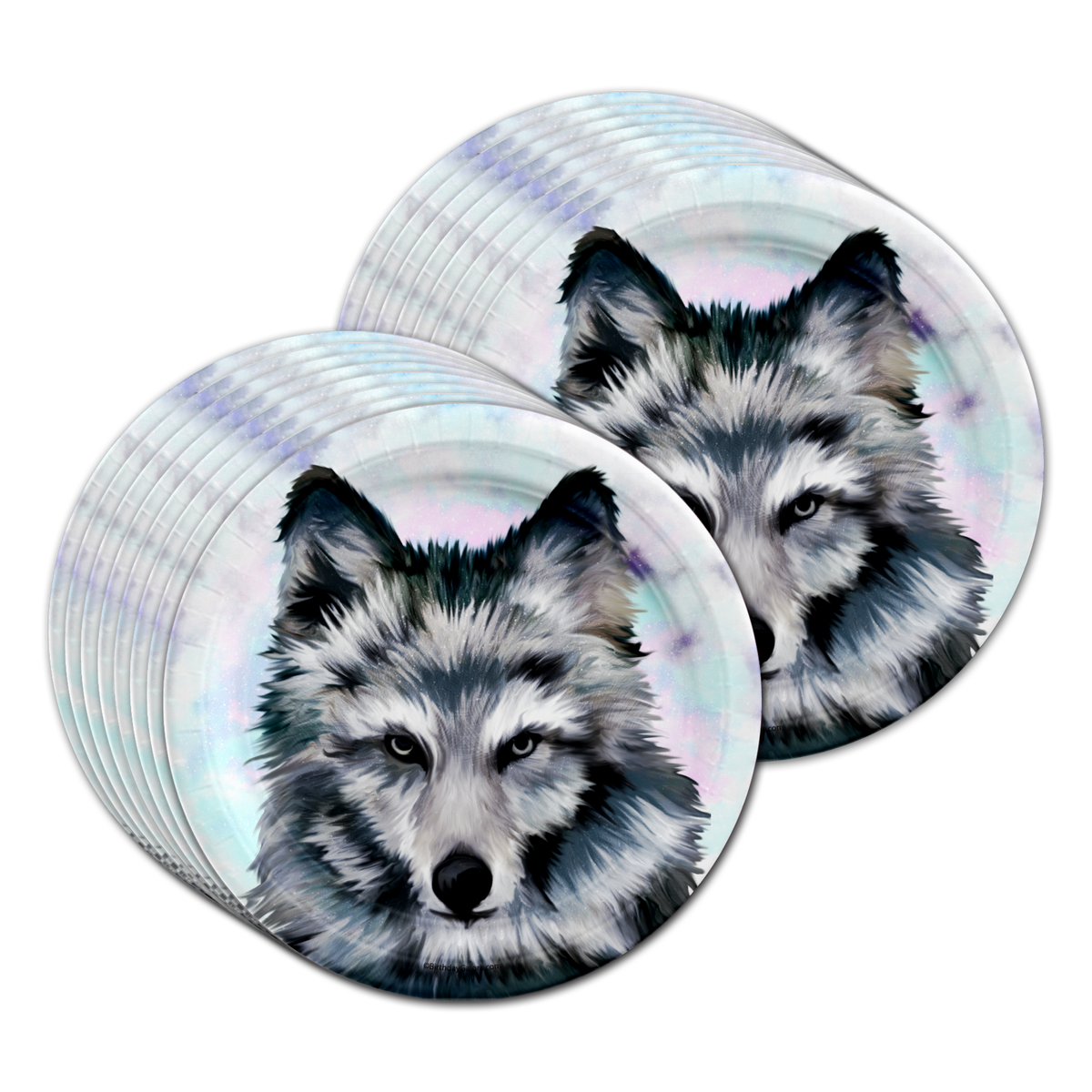 Wolf Birthday Party Tableware Kit For 16 Guests