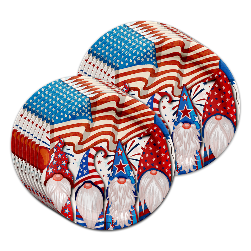 Patriotic Gnomes Birthday Party Tableware Kit For 16 Guests