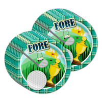 Golf Birthday Party Tableware Kit For 16 Guests