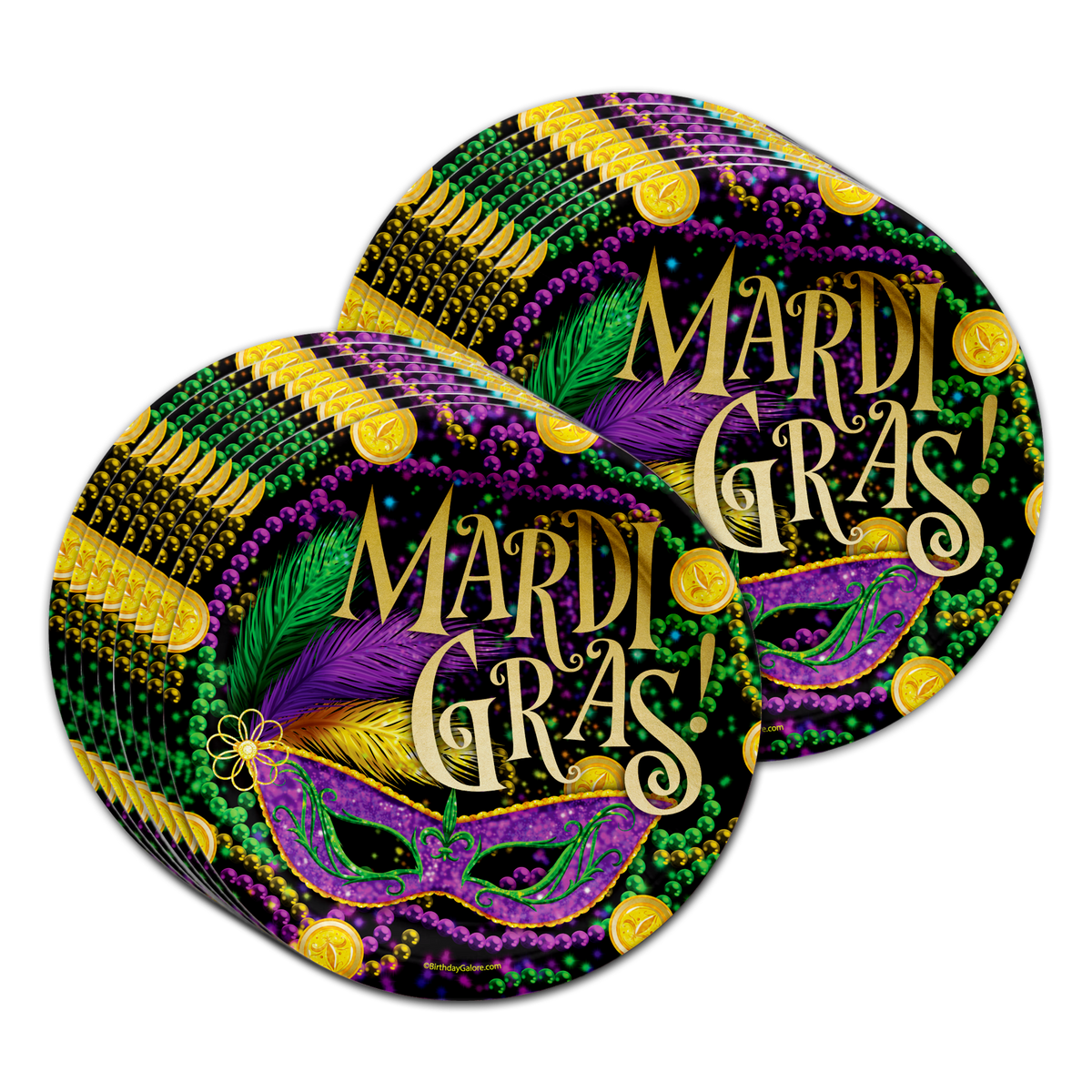 Mardi Gras Birthday Party Tableware Kit For 16 Guests