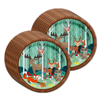 Woodland Animals Birthday Party Tableware Kit For 16 Guests - BirthdayGalore.com