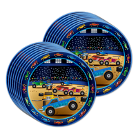 Monster Truck Birthday Party Tableware Kit For 16 Guests - BirthdayGalore.com