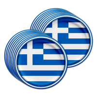 Greek Flag Birthday Party Tableware Kit For 16 Guests