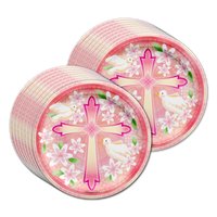Birthday Galore Baptism Girl Party Tableware Kit For 16 Guests