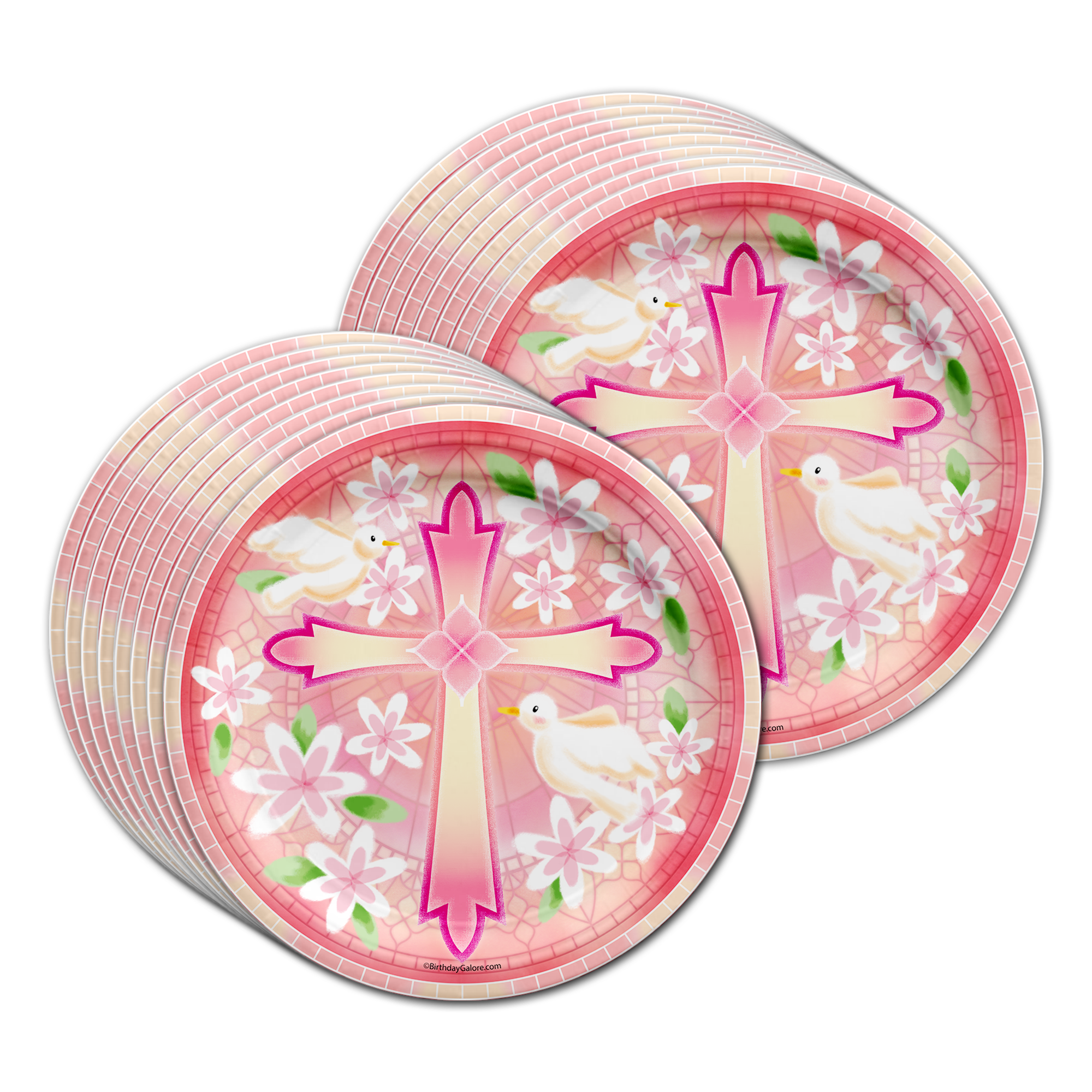 Birthday Galore Baptism Girl Party Tableware Kit For 16 Guests