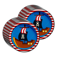 Pirate Ship Birthday Party Tableware Kit For 16 Guests - BirthdayGalore.com
