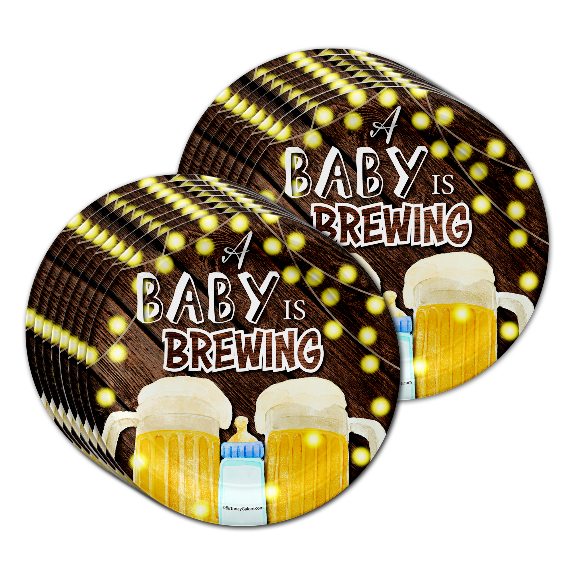 Birthday Galore a Baby is Brewing Baby Shower Party Tableware Kit For 16 Guests