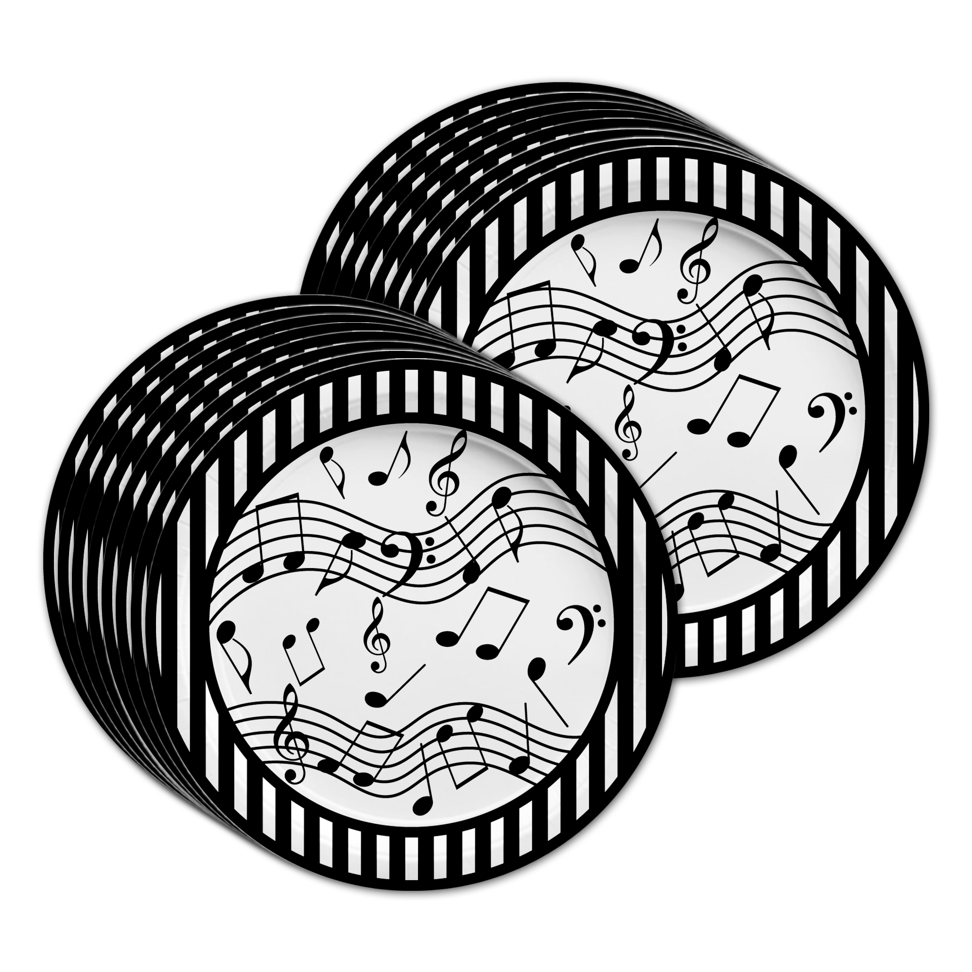 Classic Music Notes Birthday Party Tableware Kit For 16 Guests - BirthdayGalore.com