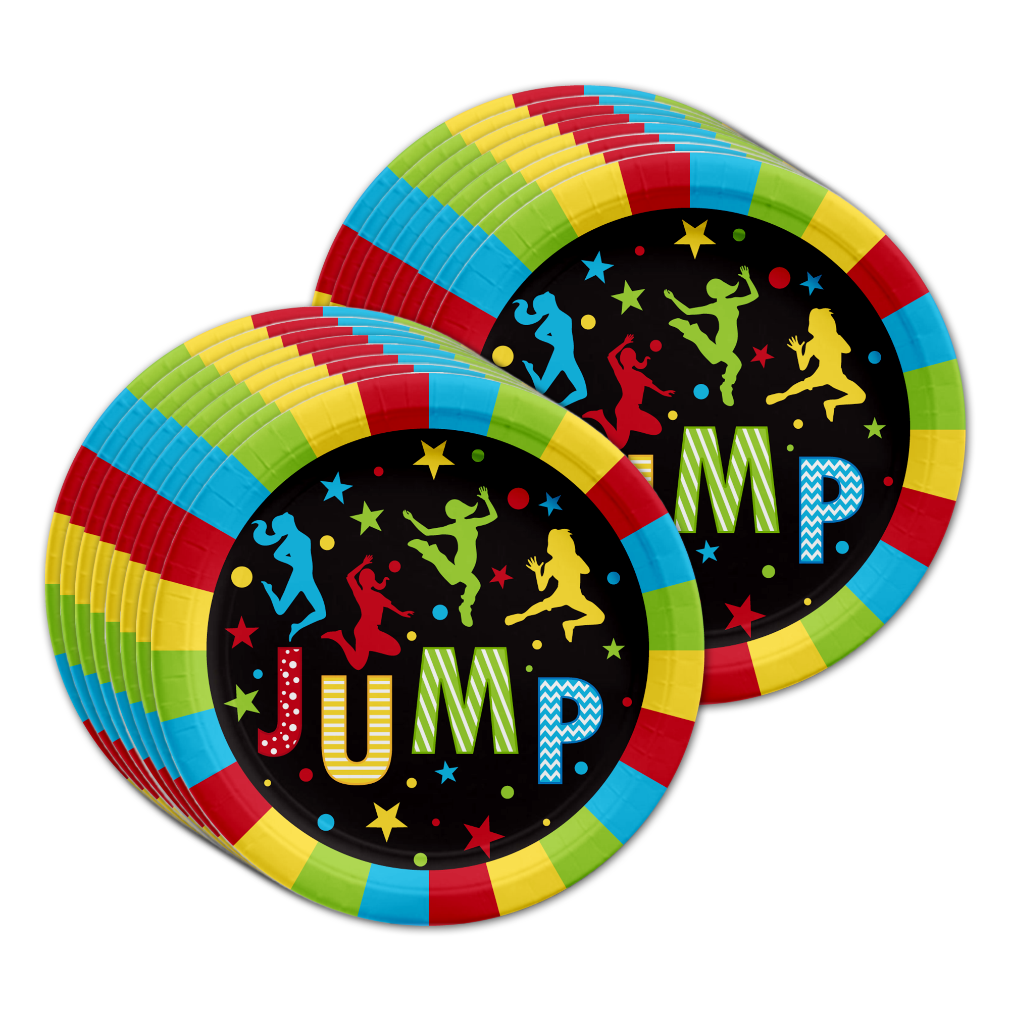 Jump! Birthday Party Tableware Kit For 16 Guests - BirthdayGalore.com