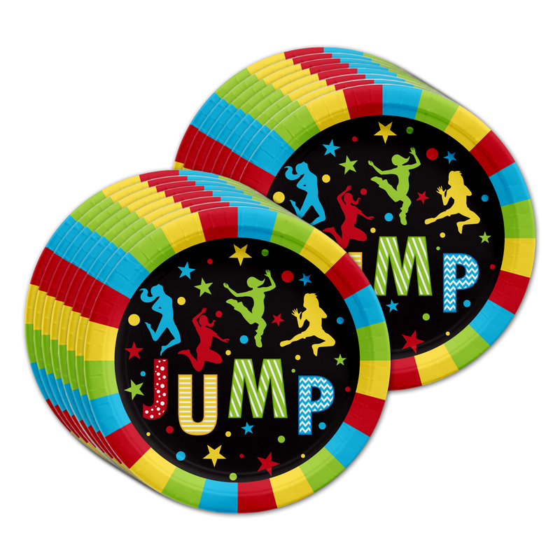 Jump! Birthday Party Tableware Kit For 16 Guests - BirthdayGalore.com