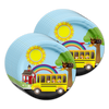School Bus Birthday Party Tableware Kit For 16 Guests - BirthdayGalore.com