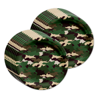 Classic Camo Birthday Party Tableware Kit For 16 Guests - BirthdayGalore.com