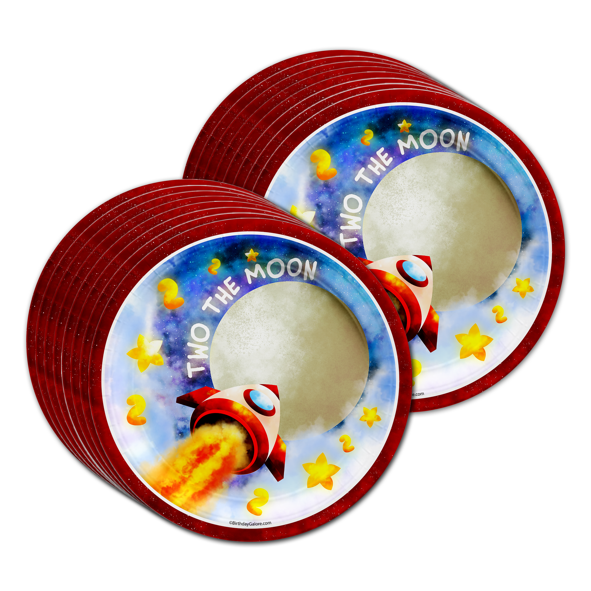 Two The Moon 2nd Birthday Party Tableware Kit For 16 Guests