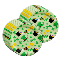 Saint Patricks Day Birthday Party Tableware Kit For 16 Guests