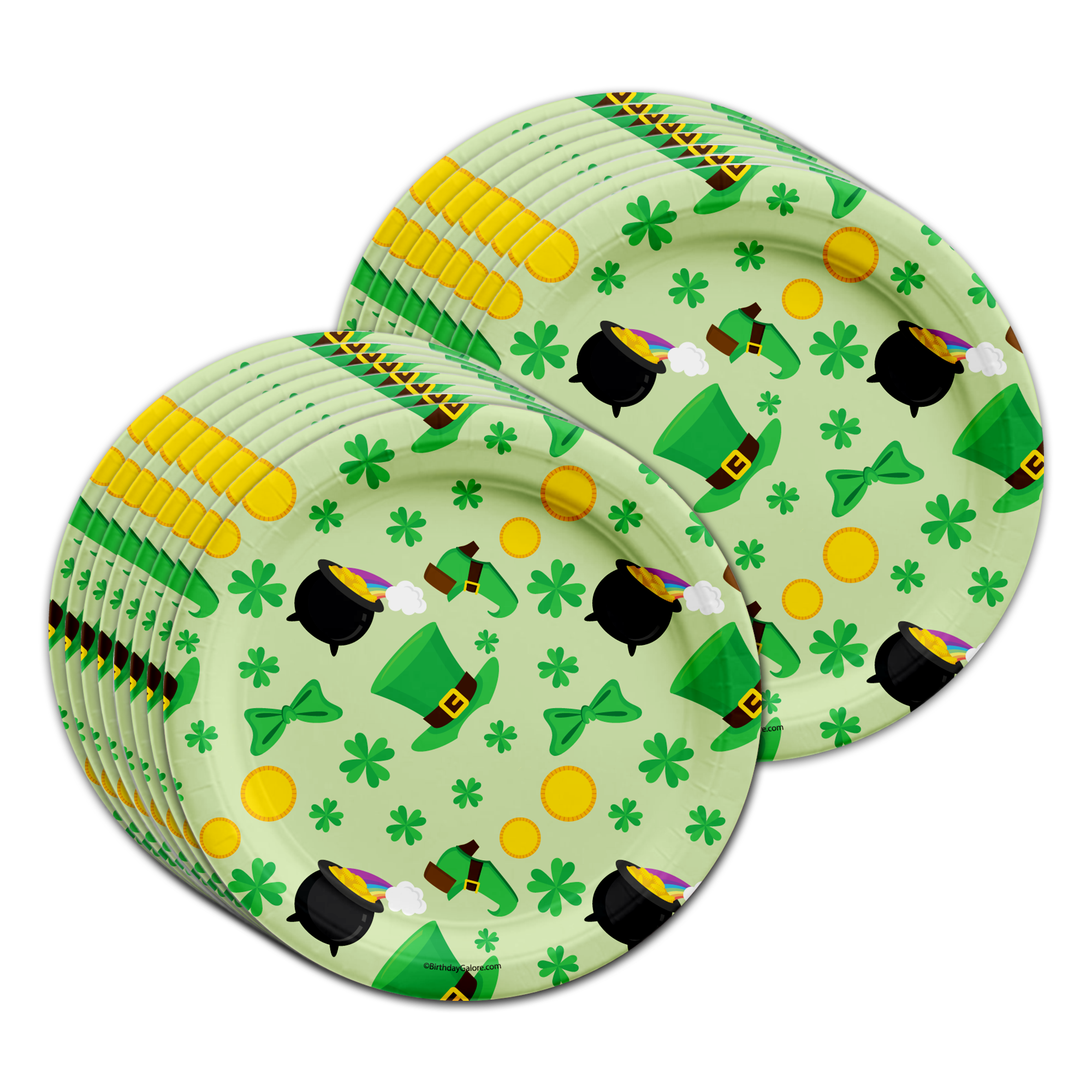 Saint Patricks Day Birthday Party Tableware Kit For 16 Guests