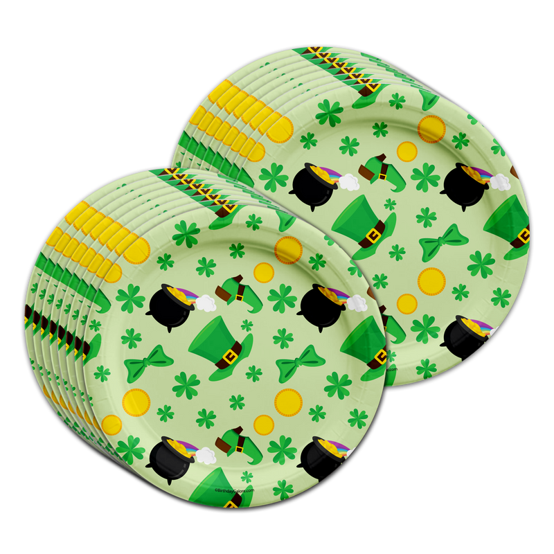 Saint Patricks Day Birthday Party Tableware Kit For 16 Guests