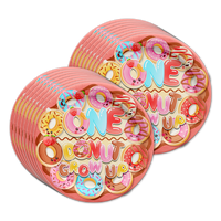 Donut Grow Up Birthday Party Tableware Kit For 16 Guests - BirthdayGalore.com