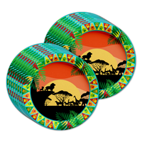 Sunset Safari Animals Birthday Party Tableware Kit For 16 Guests - BirthdayGalore.com