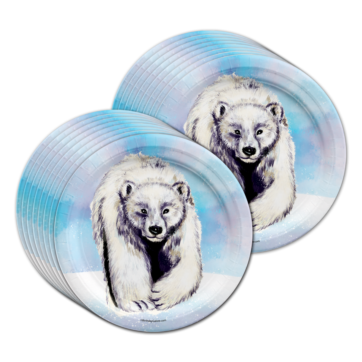 Polar Bear Birthday Party Tableware Kit For 16 Guests