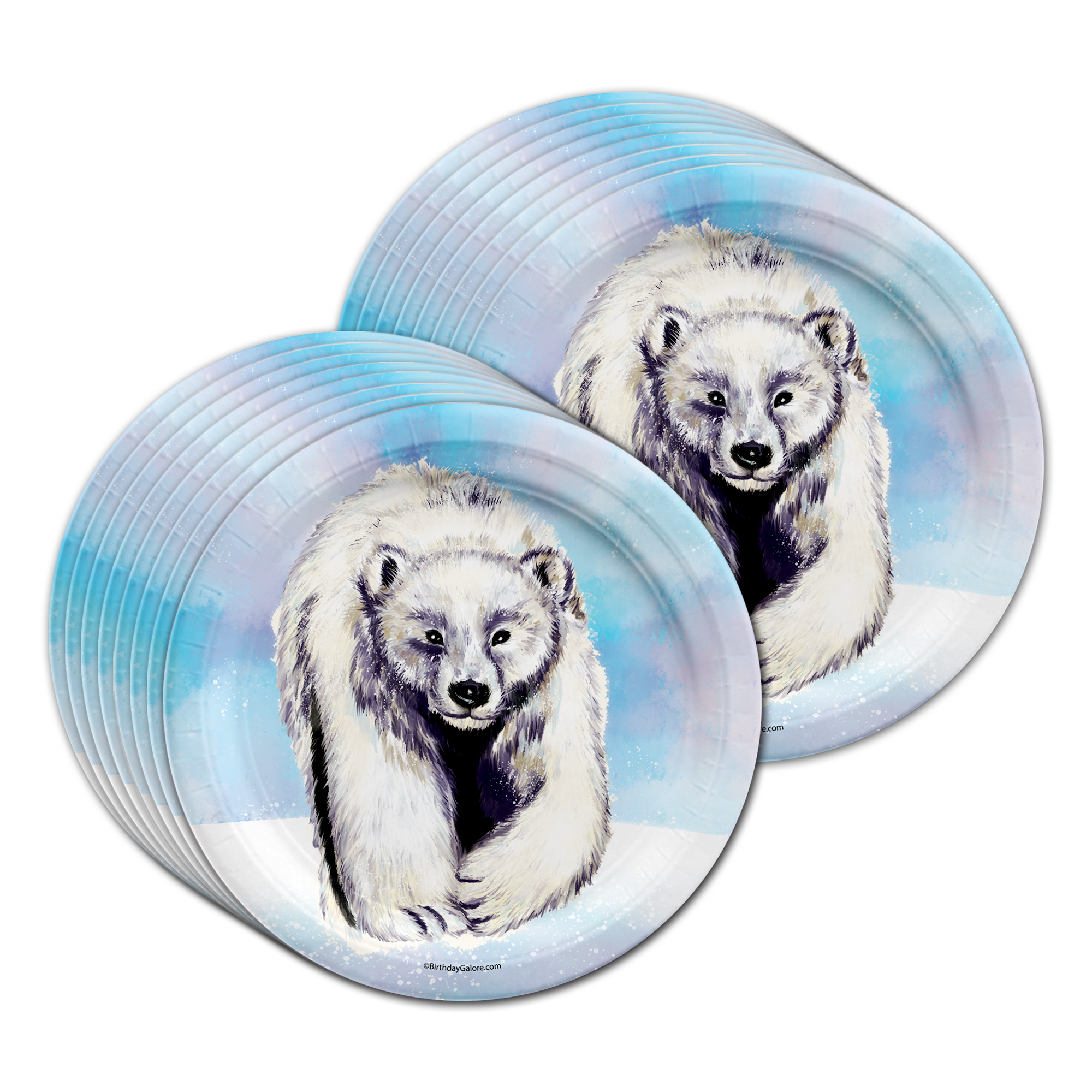 Polar Bear Birthday Party Tableware Kit For 16 Guests