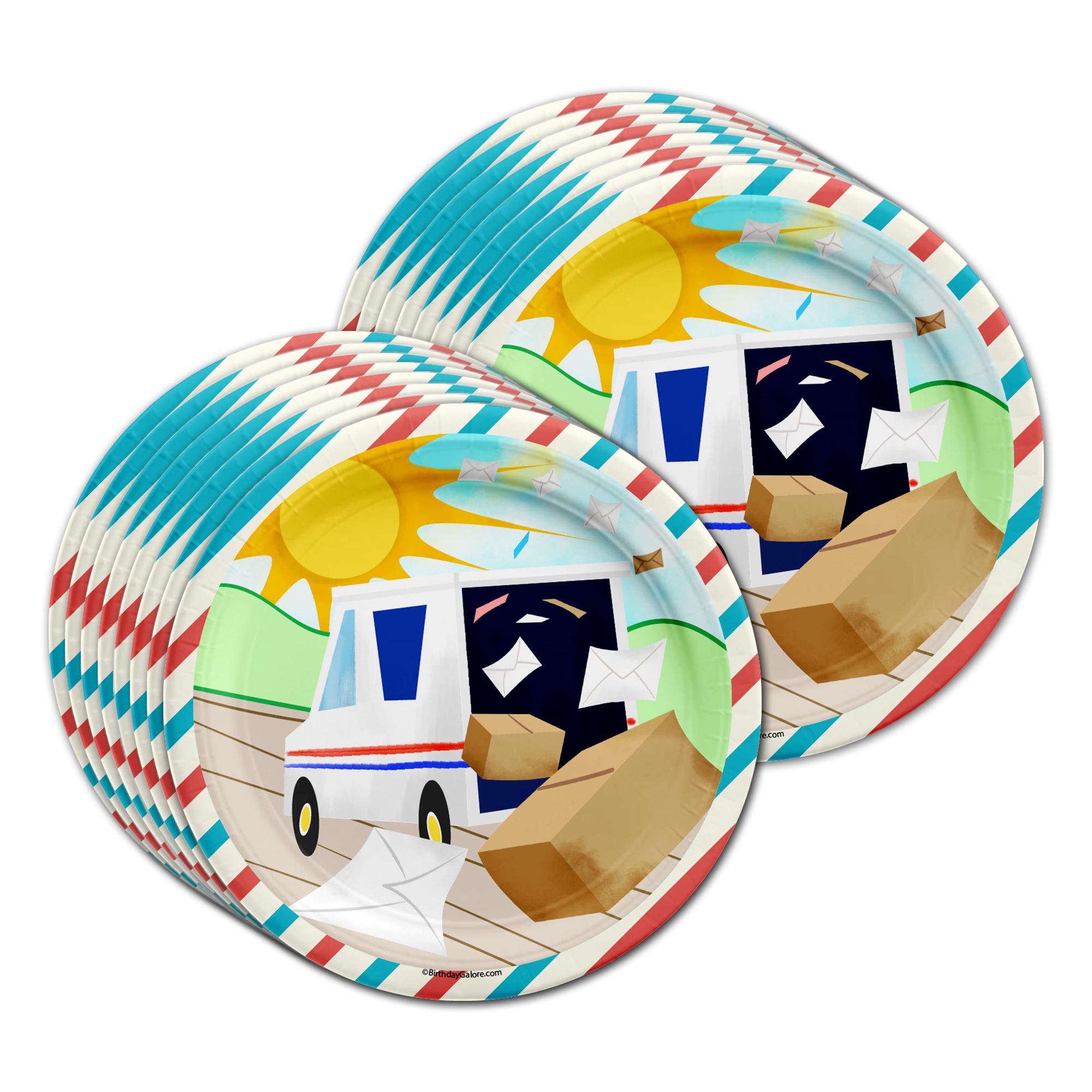Mailman Birthday Party Tableware Kit For 16 Guests
