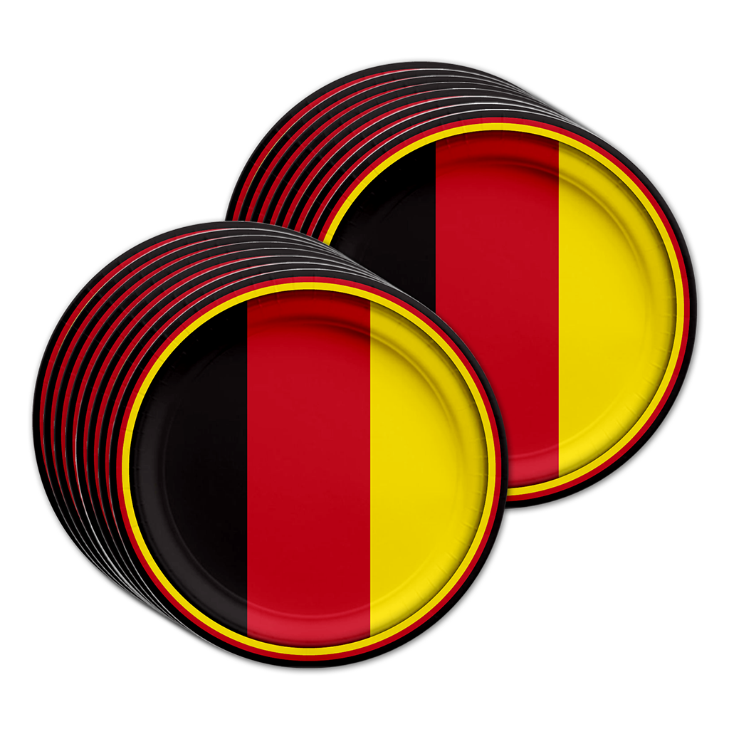 German Flag Birthday Party Tableware Kit For 16 Guests - BirthdayGalore.com